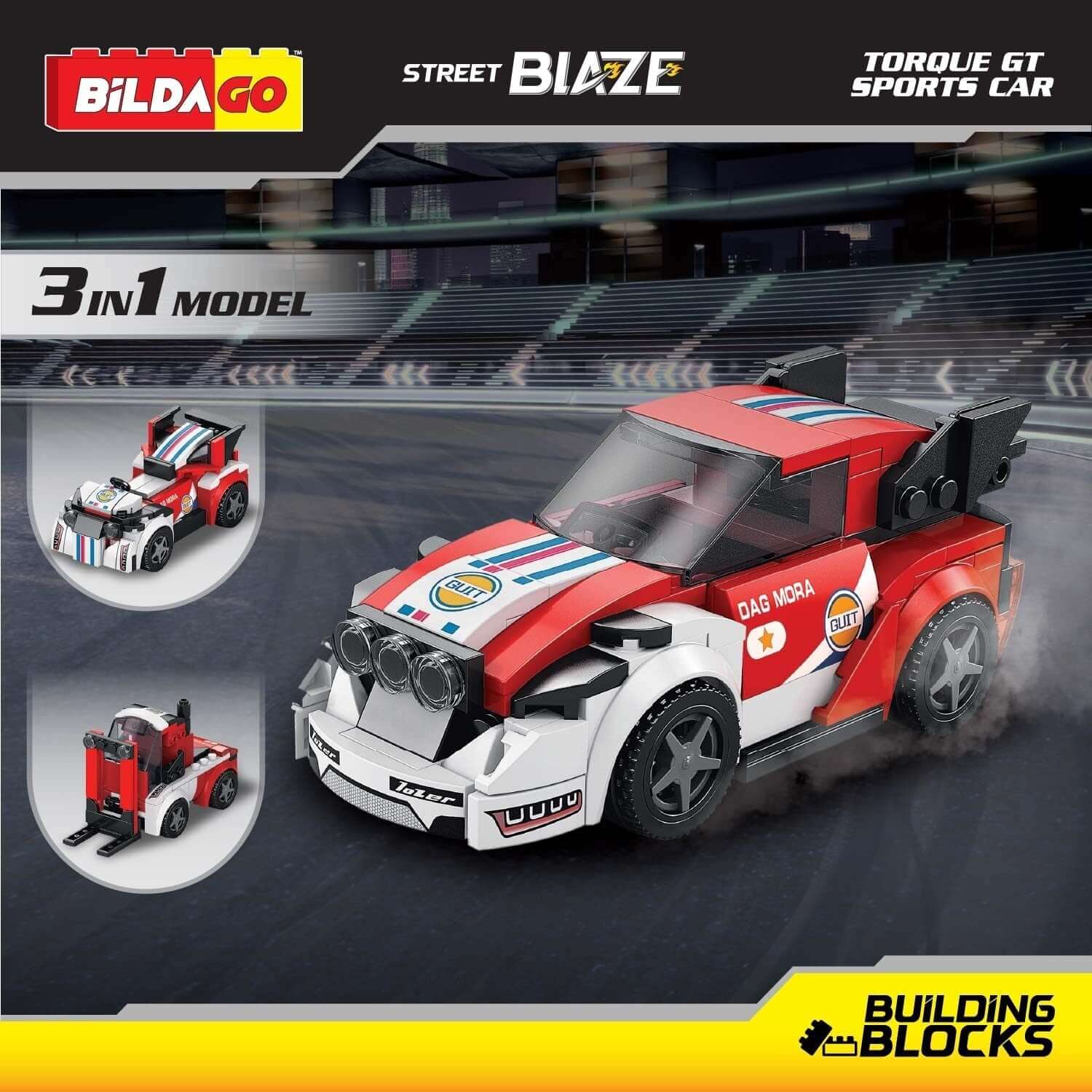 Street Blaze Torque GT Sports Car – Bildago (SP13419) 3-in-1 Model (150 PCS)