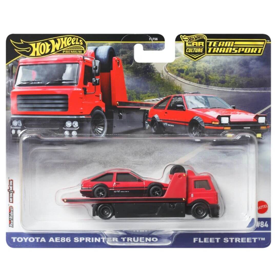 Hot Wheels Premium Team Transport Toyota AE86 Sprinter Trueno & Fleet Street 2 Pack